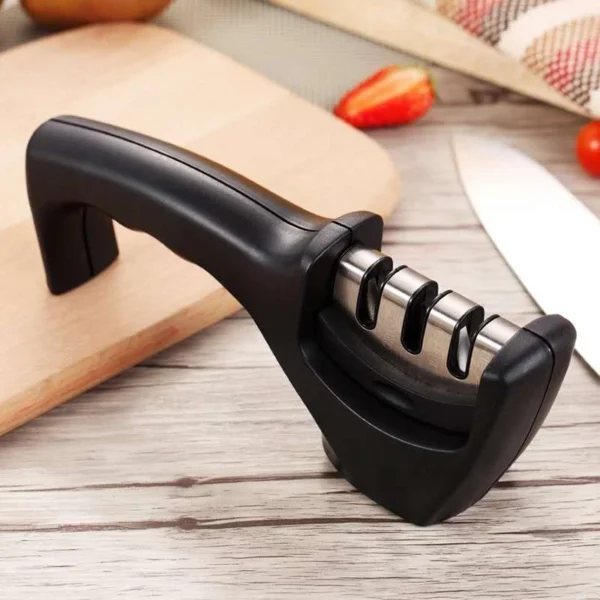 Random 3 Stage Knife Sharpener Anti Slip Base