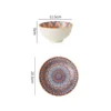 AZUKI Bohemian Rice Bowl Plate Set