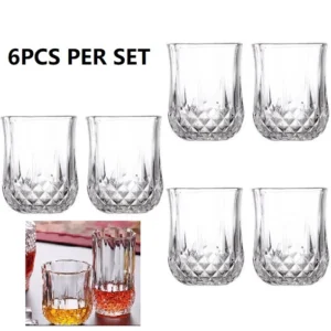 Crystal Diamond Drinking Glass 6pcs