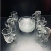 Turkish Coffee Glass Mug Saucer Set 6pcs W5.5cm H8.2cm