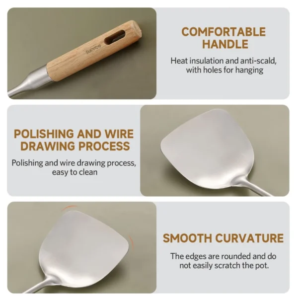 SUPVIBE 304 Stainless Steel Spatula