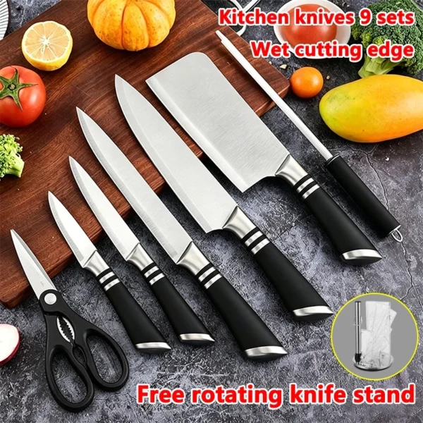9 PCS Stainless Steel Knife Set