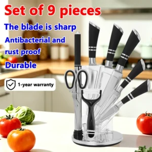 9 PCS Stainless Steel Knife Set