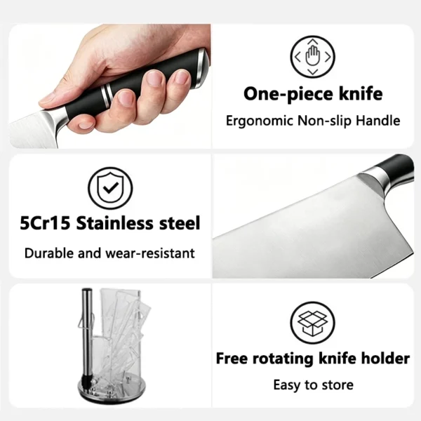 9 PCS Stainless Steel Knife Set