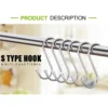 5PCS S Shape Stainless Steel Hook Hanger