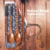 Japanese Wooden Cutlery Set