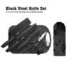 7 in 1 Black Steel Knife Set