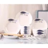 LITTLEFOOT 24pcs Ceramic Tableware Set