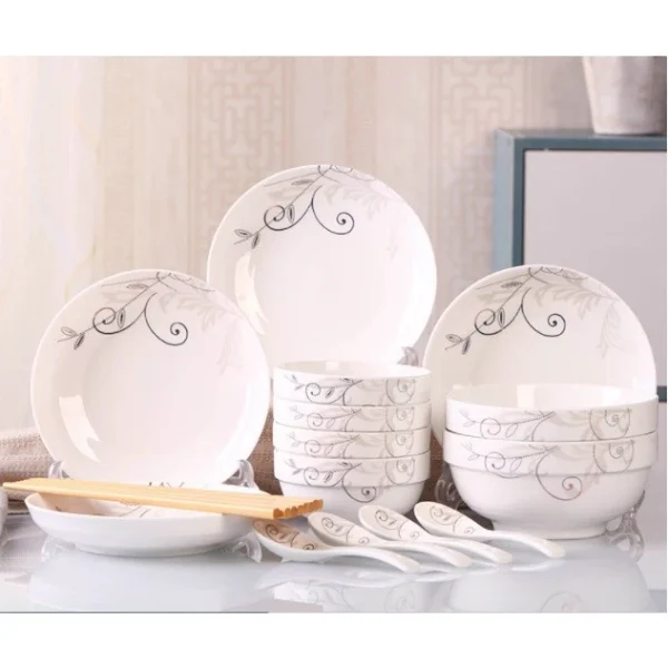 LITTLEFOOT 24pcs Ceramic Tableware Set