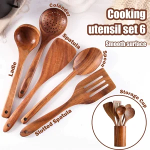 Mizona 6pcs Wooden Utensil Set
