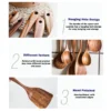 Mizona 6pcs Wooden Utensil Set