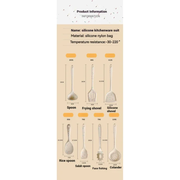 Silicone Kitchen Utensils Set