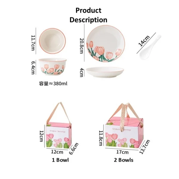KUROMAME Tulip Ceramic Dinnerware Set