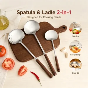 2 in 1 Mushroom Slotted Spatula Ladle