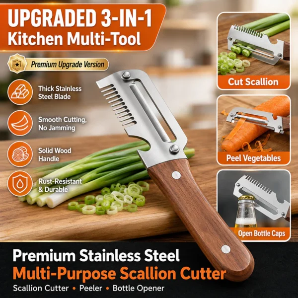 3 in 1 Scallion Cutter Vegetable Peeler